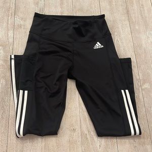 Adidas striped yoga pants medium black